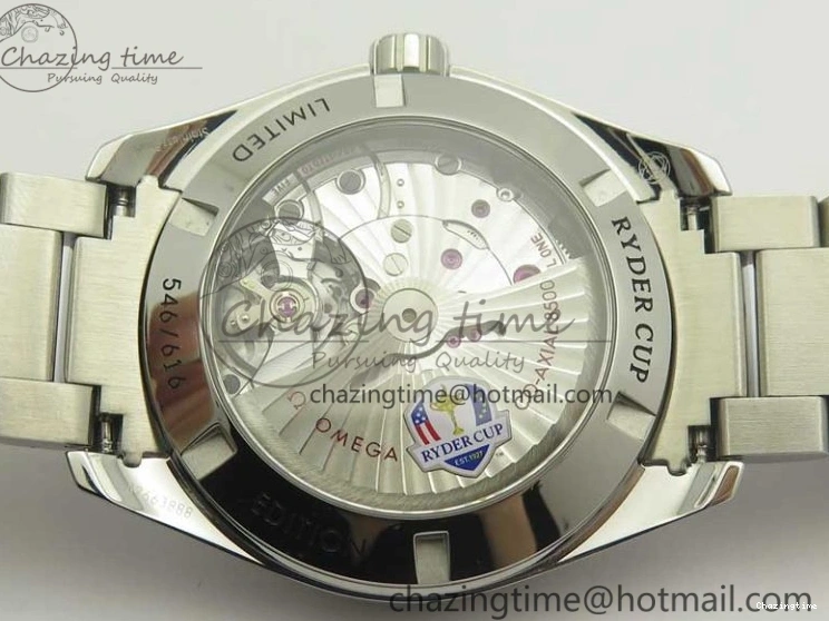 0121 Bright Aqua Terra Master Ryder Cup Edition VSF 1:1 Best Edition White Textured Dial on SS Bracelet A8500 Super Clone 8018